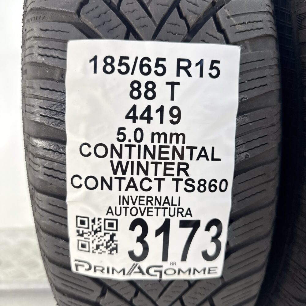 Gomme Usate 185 65 R15 88T Continental WinterContact TS860 71% Invernali | Gomme Usate | PrimaGomme.it CONTINENTAL WinterContact TS860 185/65 R15 88T, dettaglio fotografico 3