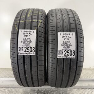 Gomme Usate 215 55 R18 XL 99V Pirelli Scorpion Verde 79% Estive