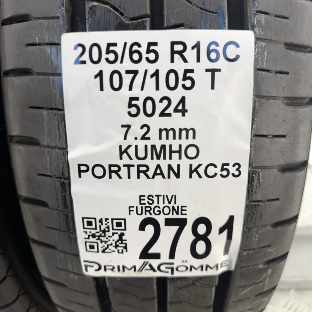 Gomme Usate 205 65 R16C 107/105T Kumho Portran KC53 80% Estive | Gomme Usate | PrimaGomme.it Gomme usate 205 65 R16C Kumho Portran KC53 - foto 8