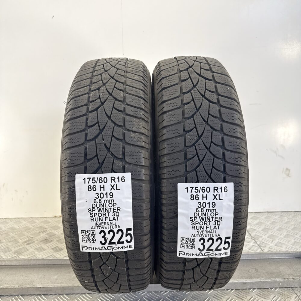 Gomme Usate 175 60 R16 XL 86H Dunlop SP Winter Sport 3D RunFlat 97% Invernali | Gomme Usate | PrimaGomme.it Gomme usate 175 60 R16 Dunlop SP Winter Sport 3D - foto 11