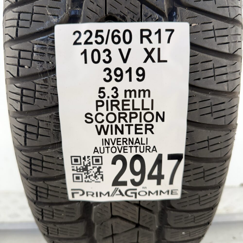 Gomma Usata 225 60 R17 XL 103V Pirelli Scorpion Winter Invernale | Gomme Usate | PrimaGomme.it Gomma usata 225 60 R17 Pirelli Scorpion Winter - foto 9