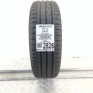 Gomma Usata 195 65 R15 91V Continental Premium Contact 6 86% Estivo