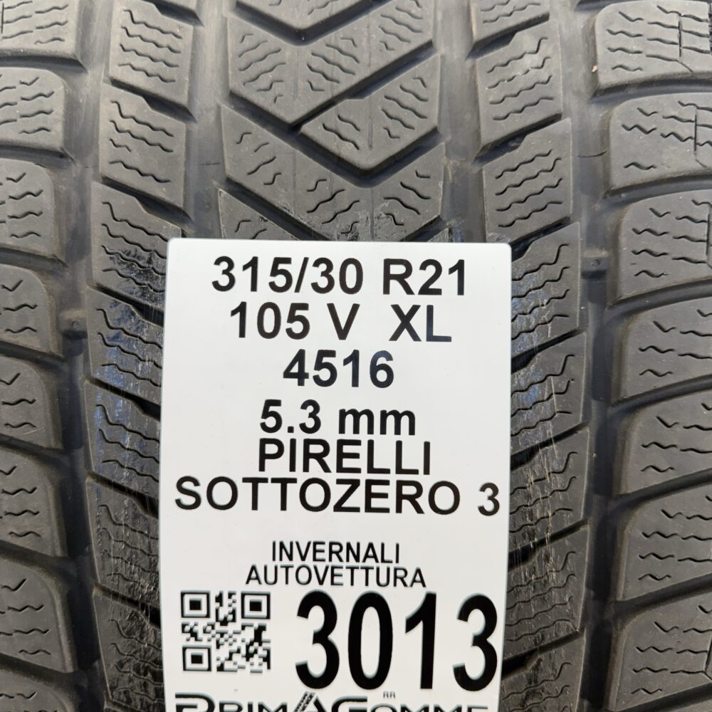 Gomma Usata 315 30 R21 XL 105V Pirelli Sottozero 3 Invernale | Gomme Usate | PrimaGomme.it Gomma usata 315 30 R21 Pirelli Sottozero 3 - foto 10