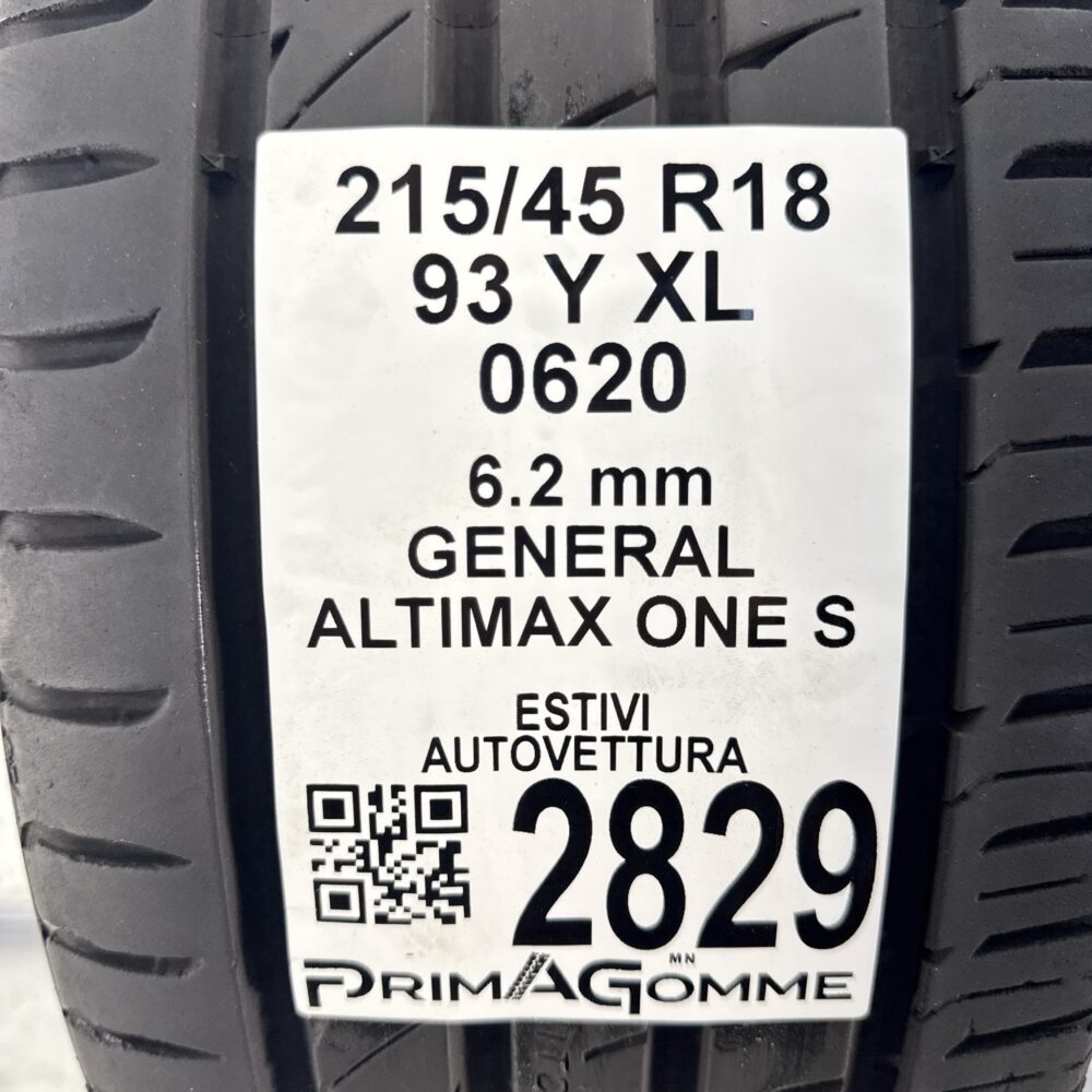 Gomma Usata 215 45 R18 XL 93Y General Altimax One S Estivo | Gomme Usate | PrimaGomme.it Gomma usata 215 45 R18 General Altimax One S - foto 10