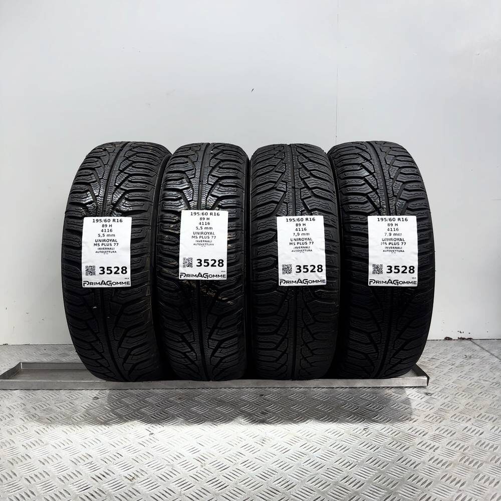 Gomme Usate 195 60 R16 89H Uniroyal MS Plus 77 79% Invernali | Gomme Usate | PrimaGomme.it Gomme usate UNIROYAL MS PLUS 77 195/60 R16 89H