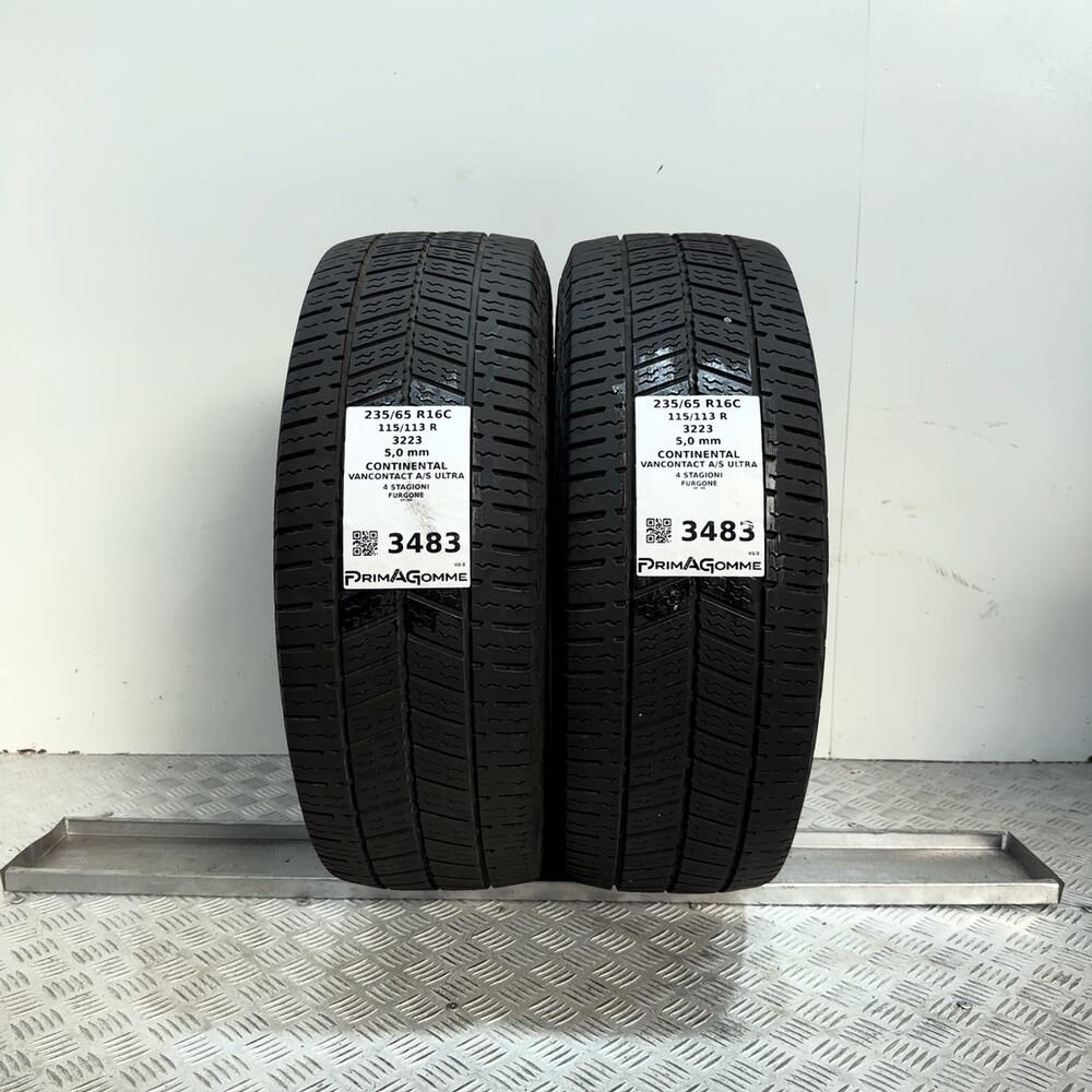Gomme Usate 235 65 R16C 115/113R Continental Vancontact A/S Ultra 71% 4 Stagioni | Gomme Usate | PrimaGomme.it Gomme usate CONTINENTAL Vancontact A/S Ultra 235/65 R16C 115/113R
