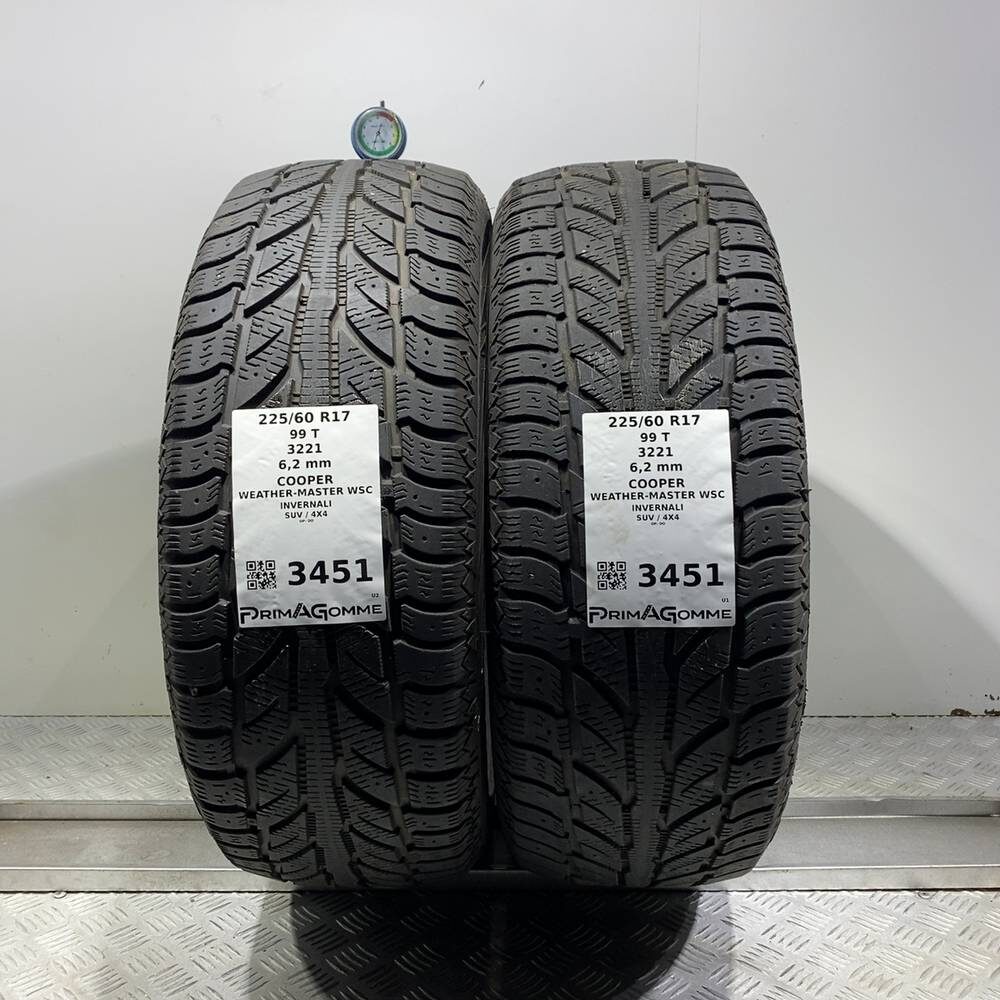 Gomme Usate 225 60 R17 99T Cooper Weather-Master Wsc 89% Invernali | Gomme Usate | PrimaGomme.it Gomme usate COOPER Weather-Master WSC 225/60 R17 99T