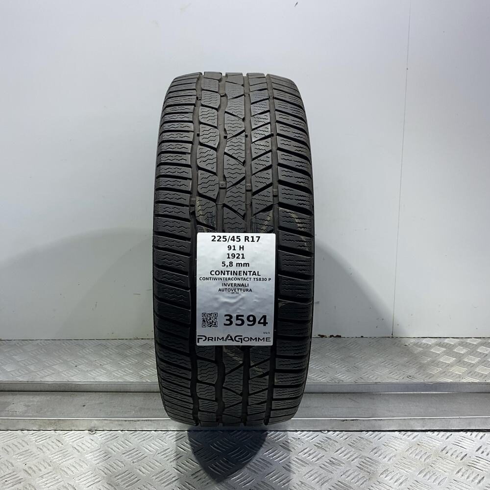 Gomma usata CONTINENTAL Contiwintercontact TS830 P 225/45 R17 91H | Prima Gomme Gomma usata CONTINENTAL Contiwintercontact TS830 P 225/45 R17 91H
