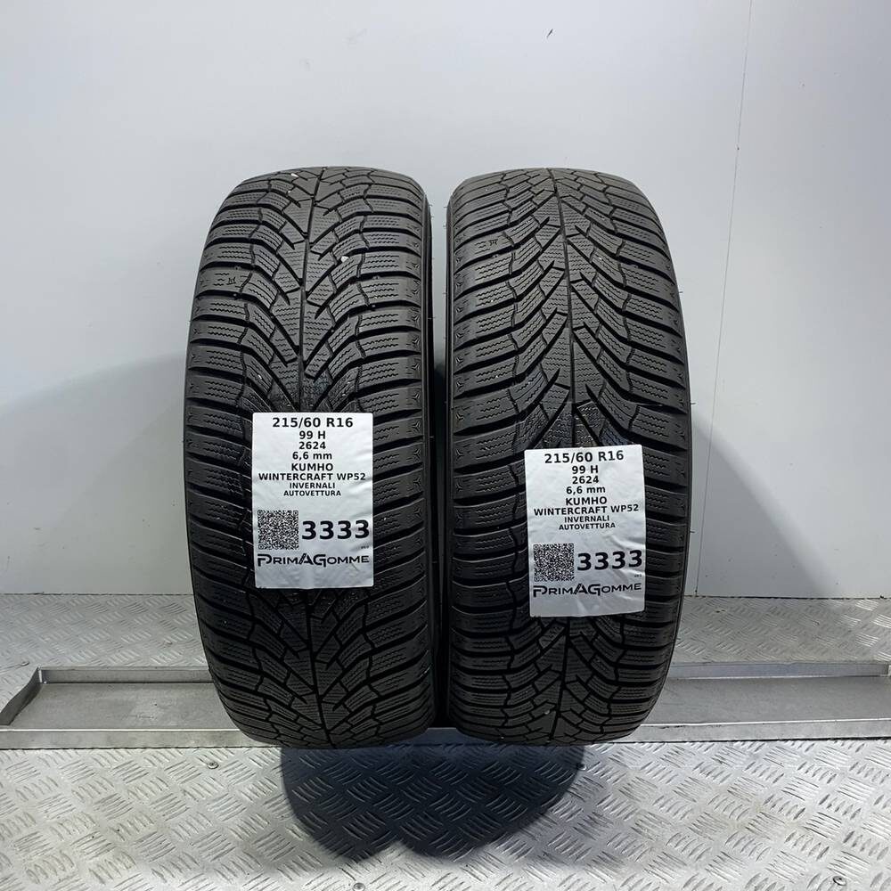 Gomme Usate 215 60 R16 99H Kumho Wintercraft WP52 94% Invernali | Gomme Usate | PrimaGomme.it Gomme usate Kumho Wintercraft WP52 215/60 R16 99H