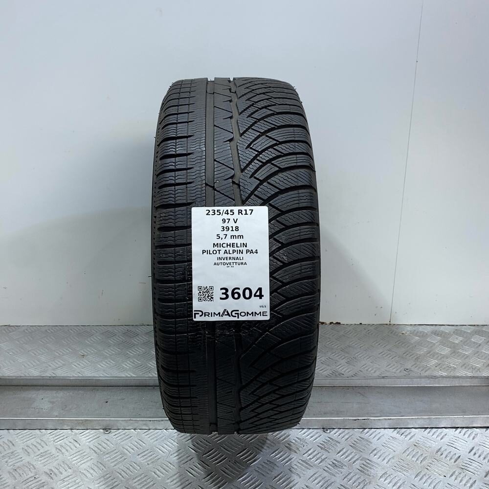 Gomma usata MICHELIN PILOT ALPIN PA4 235/45 R17 97V | Prima Gomme Gomma usata MICHELIN PILOT ALPIN PA4 235/45 R17 97V