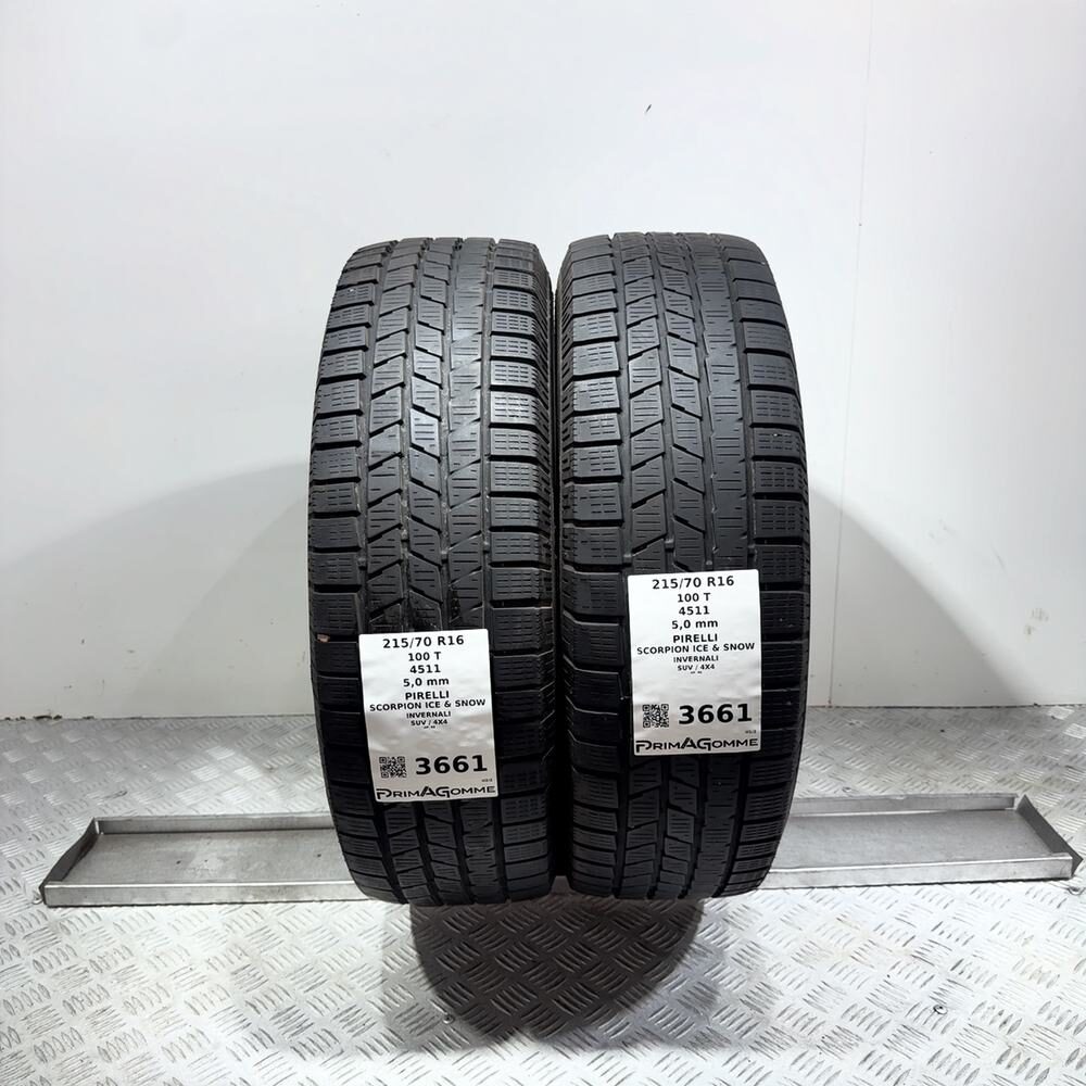 Gomme usate PIRELLI Scorpion Ice & Snow 215/70 R16 100T | Prima Gomme Gomme usate PIRELLI Scorpion Ice & Snow 215/70 R16 100T