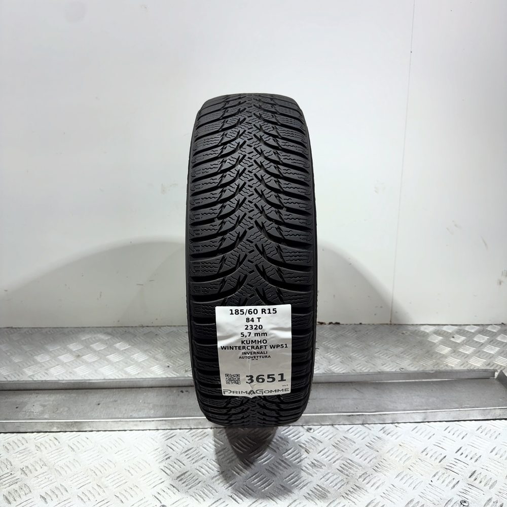 Gomma usata Kumho Wintercraft WP51 185/60 R15 84T | Prima Gomme Gomma usata Kumho Wintercraft WP51 185/60 R15 84T