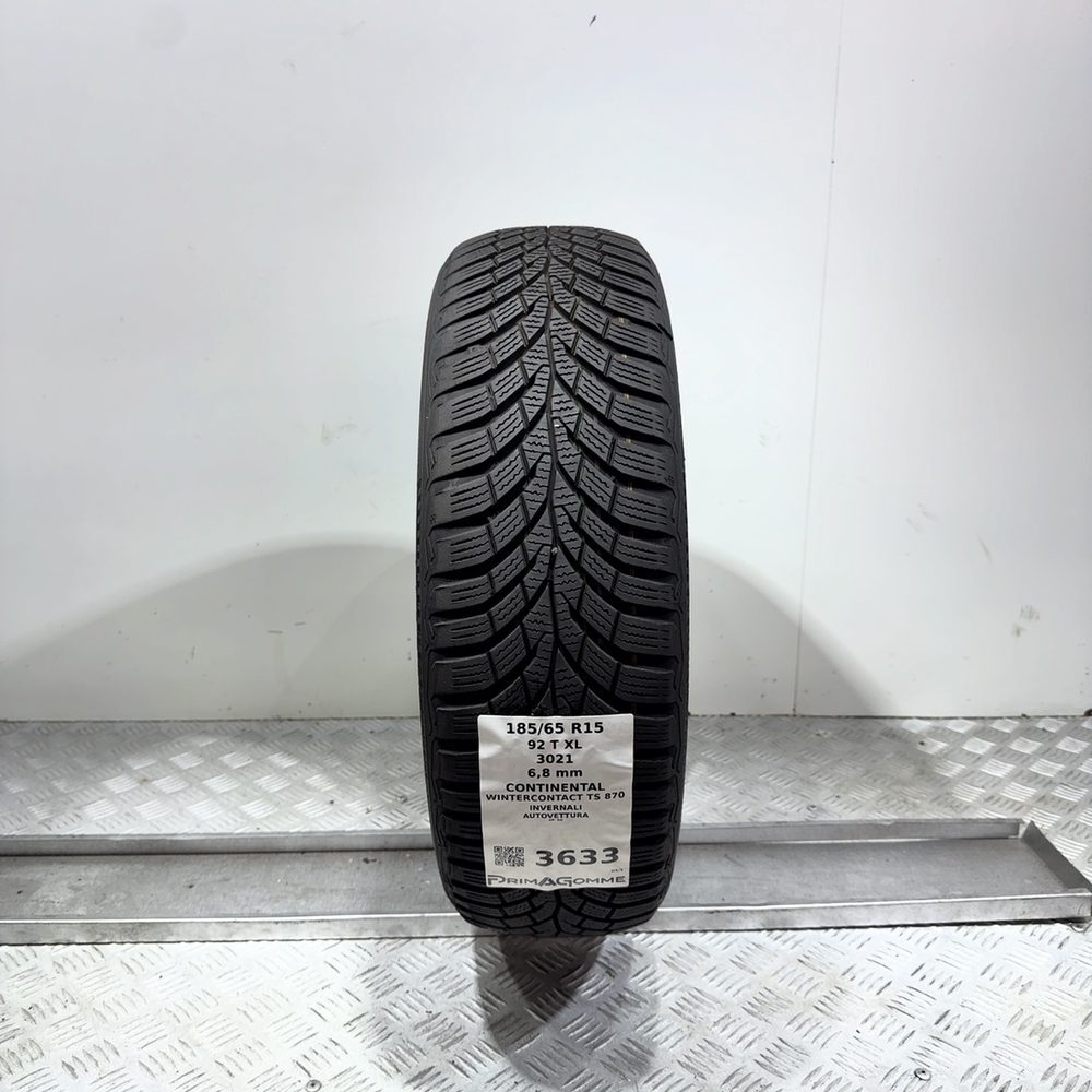 Gomma usata CONTINENTAL Wintercontact TS 870 185/65 R15 92T | Prima Gomme Gomma usata CONTINENTAL Wintercontact TS 870 185/65 R15 92T