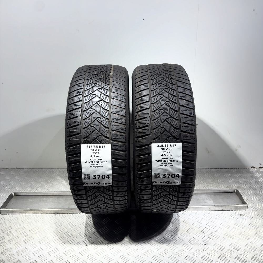 Gomme usate DUNLOP Winter Sport 5 215/55 R17 98V | Prima Gomme Gomme usate DUNLOP Winter Sport 5 215/55 R17 98V