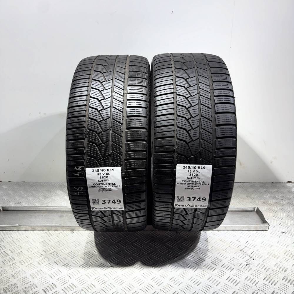 Gomme Usate 245 40 R19 98V XL Continental Wintercontact TS 860 S 77% Invernali | Gomme Usate | PrimaGomme.it Gomme usate CONTINENTAL Wintercontact TS 860 S 245/40 R19 98V