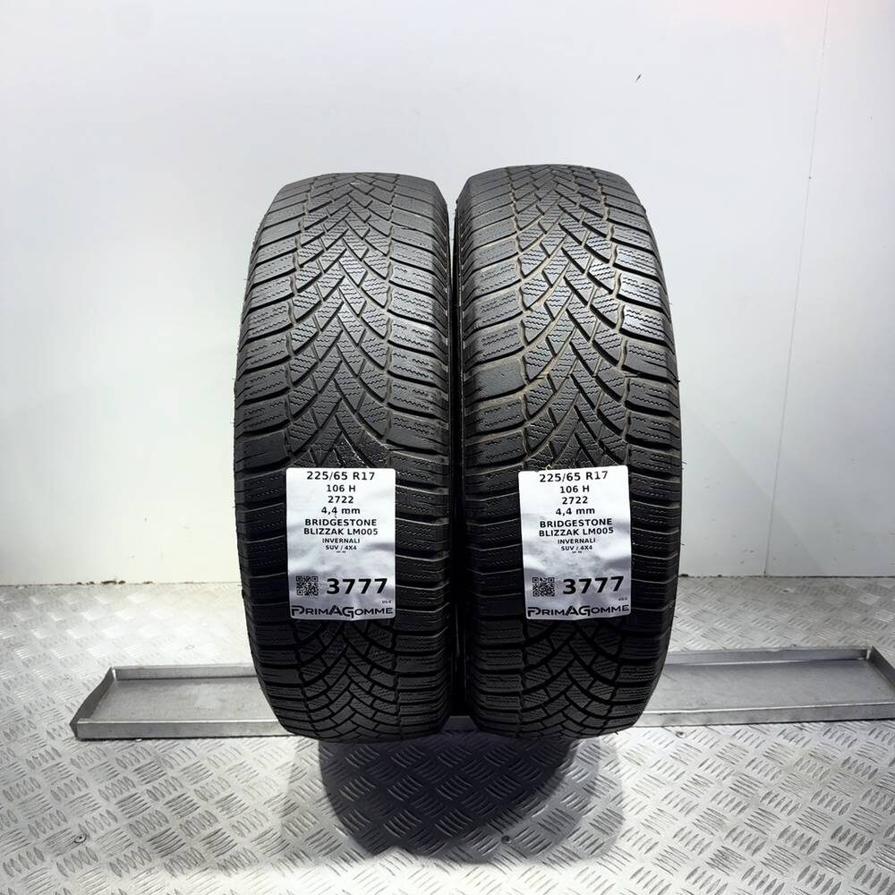 Gomme Usate 225 65 R17 106H Bridgestone Blizzak LM005 Invernali | Gomme Usate | PrimaGomme.it Gomme usate BRIDGESTONE Blizzak LM005 225/65 R17 106H