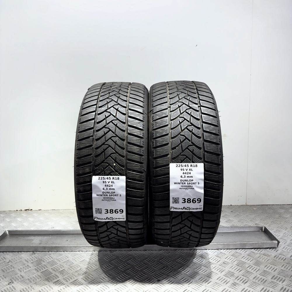 Gomme Usate 225 45 R18 95V XL Dunlop Winter Sport 5 90% Invernali | Gomme Usate | PrimaGomme.it Gomme usate DUNLOP Winter Sport 5 225/45 R18 95V