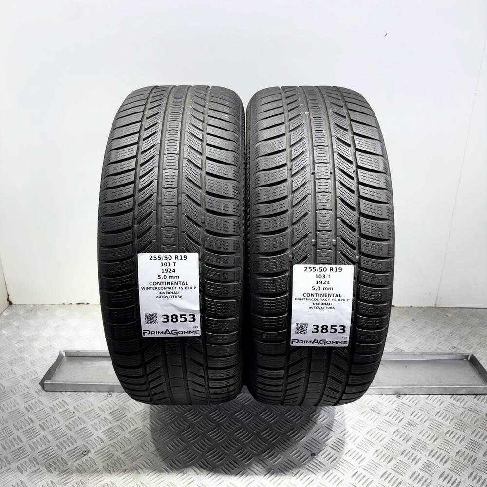 Gomme Usate 255 50 R19 103T Continental Wintercontact TS 870 P 71% Invernali | Gomme Usate | PrimaGomme.it Gomme usate CONTINENTAL Wintercontact TS 870 P 255/50 R19 103T