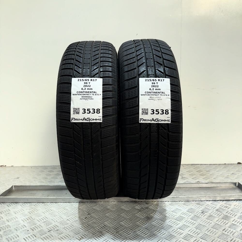 Gomme Usate 215 65 R17 99T Continental Wintercontact TS 870 P 89% Invernali | Gomme Usate | PrimaGomme.it Gomme usate CONTINENTAL Wintercontact TS 870 P 215/65 R17 99T