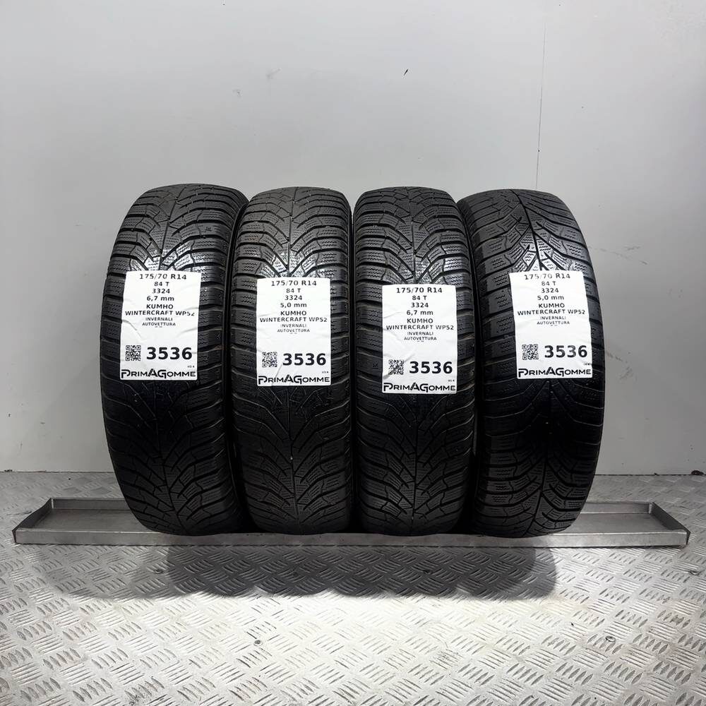 Gomme Usate 175 70 R14 84T Kumho Wintercraft WP52 71% Invernali | Gomme Usate | PrimaGomme.it Gomme usate Kumho Wintercraft WP52 175/70 R14 84T
