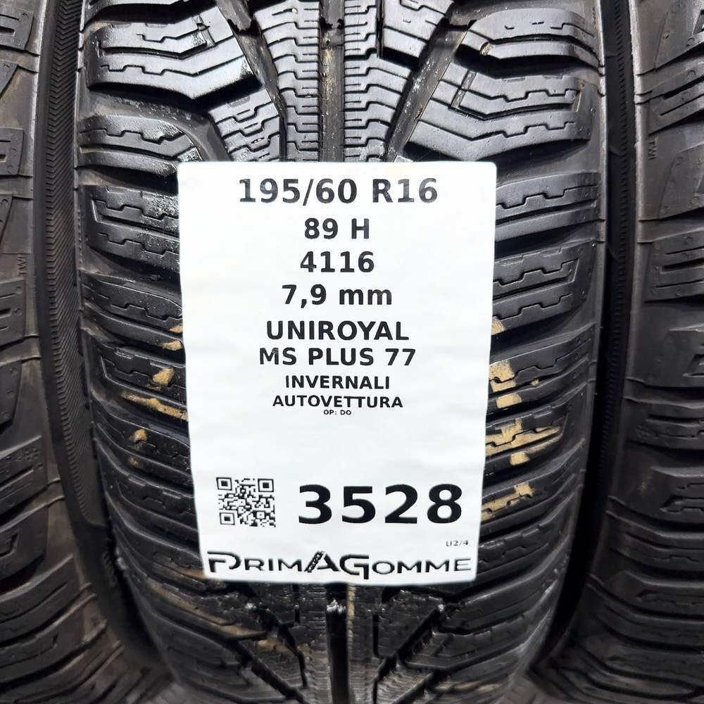Gomme Usate 195 60 R16 89H Uniroyal MS Plus 77 79% Invernali | Gomme Usate | PrimaGomme.it UNIROYAL MS PLUS 77 195/60 R16 89H, dettaglio fotografico 3
