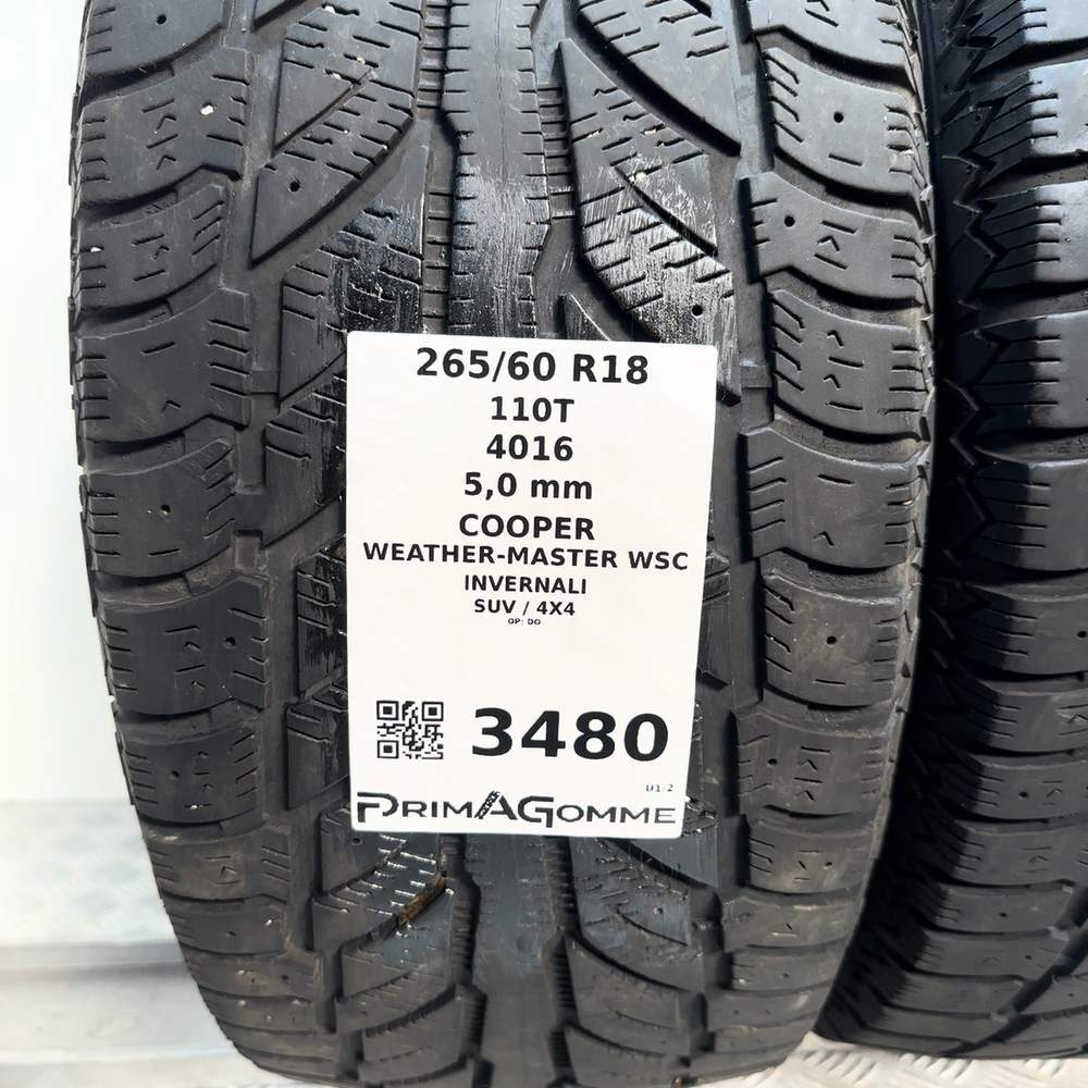 Gomme Usate 265 60 R18 110T Cooper Weather-Master Wsc 71% Invernali | Gomme Usate | PrimaGomme.it COOPER Weather-Master WSC 265/60 R18 110T, dettaglio fotografico 3