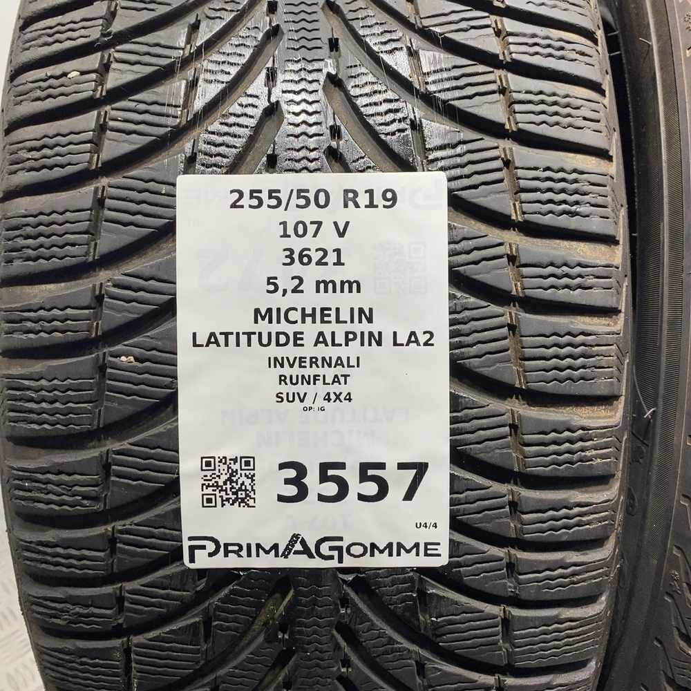 Gomme Usate 255 50 R19 107V XL Michelin Latitude Alpin LA2 RunFlat 74% Invernali | Gomme Usate | PrimaGomme.it MICHELIN Latitude Alpin LA2 255/50 R19 107V, dettaglio fotografico 3