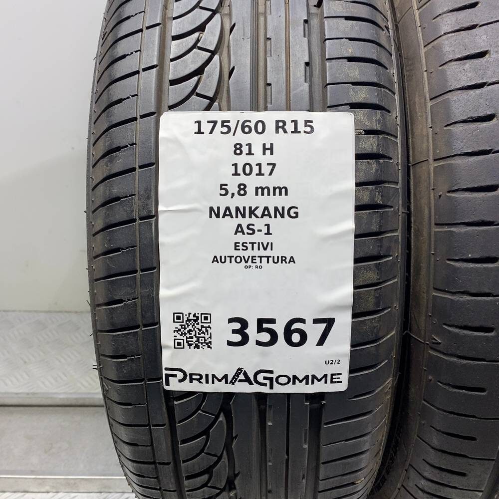 Gomme Usate 175 60 R15 81H Nankang AS-1 83% Estive | Gomme Usate | PrimaGomme.it NANKANG AS-1 175/60 R15 81H, dettaglio fotografico 3