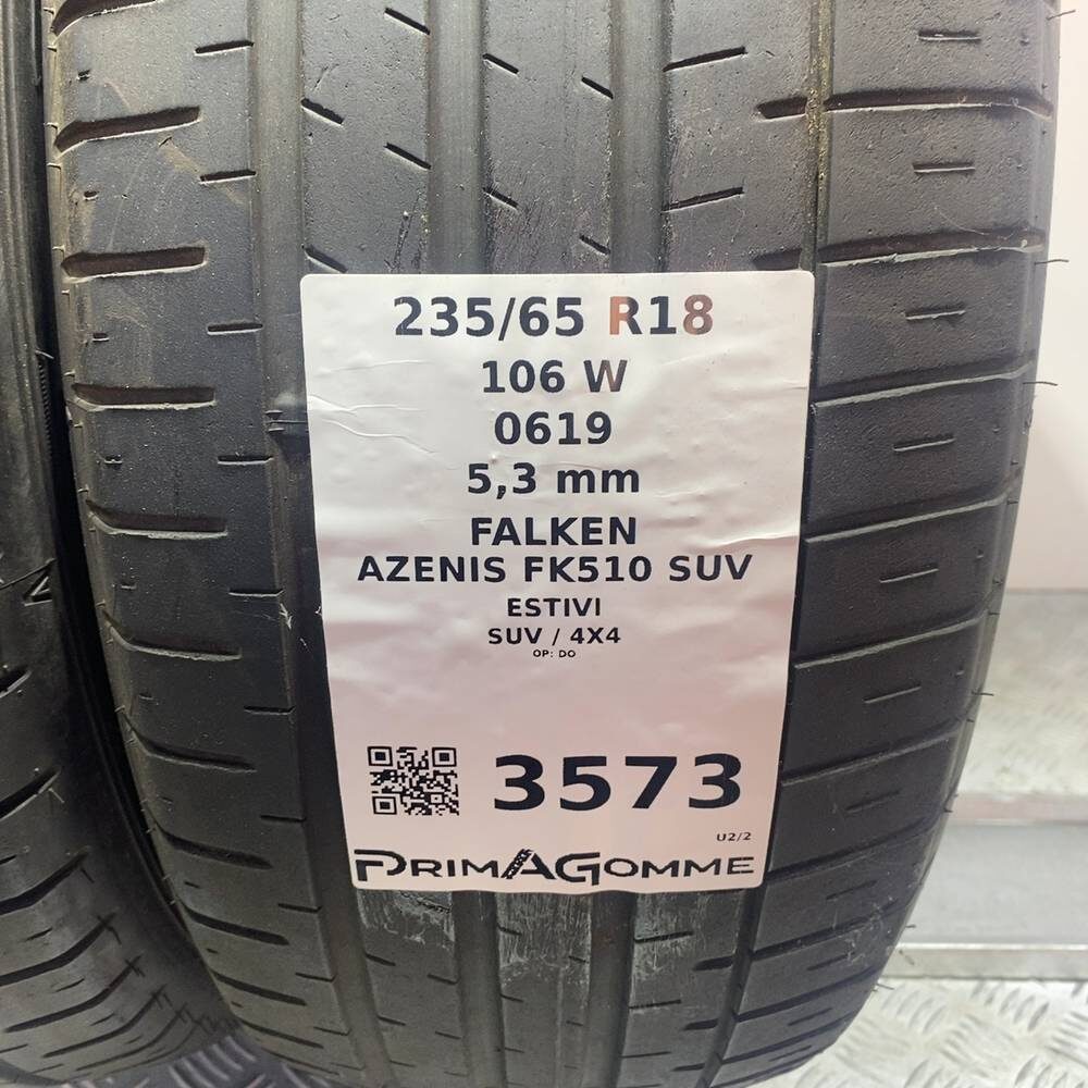 Gomme Usate 235 65 R18 106W Falken Azenis FK510 SUV 76% Estive | Gomme Usate | PrimaGomme.it FALKEN Azenis FK510 SUV 235/65 R18 106W: fino a 270 km/h, dettaglio fotografico 3