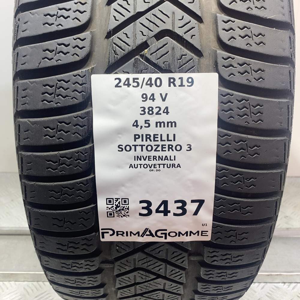 Gomma usata PIRELLI Sottozero 3 245/40 R19 94V – foto 03 | Prima Gomme PIRELLI Sottozero 3 245/40 R19 94V, dettaglio fotografico 3