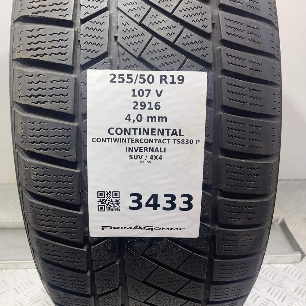 Gomma usata CONTINENTAL Contiwintercontact TS830 P 255/50 R19 107V – foto 03 | Prima Gomme CONTINENTAL Contiwintercontact TS830 P 255/50 R19 107V, dettaglio fotografico 3