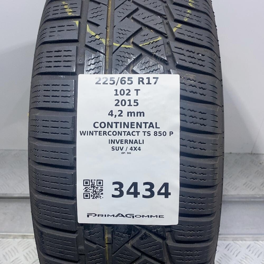 Gomma usata CONTINENTAL Wintercontact TS 850 P 225/65 R17 102T – foto 03 | Prima Gomme CONTINENTAL Wintercontact TS 850 P 225/65 R17 102T, dettaglio fotografico 3