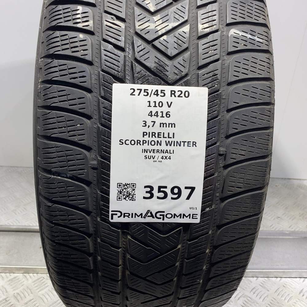 Gomma usata PIRELLI Scorpion Winter 275/45 R20 110V – foto 03 | Prima Gomme PIRELLI Scorpion Winter 275/45 R20 110V, dettaglio fotografico 3