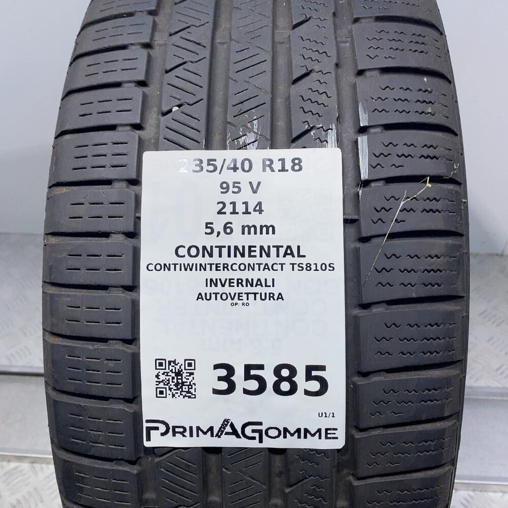 Gomma usata CONTINENTAL Contiwintercontact TS810S 235/40 R18 95V – foto 03 | Prima Gomme CONTINENTAL Contiwintercontact TS810S 235/40 R18 95V, dettaglio fotografico 3