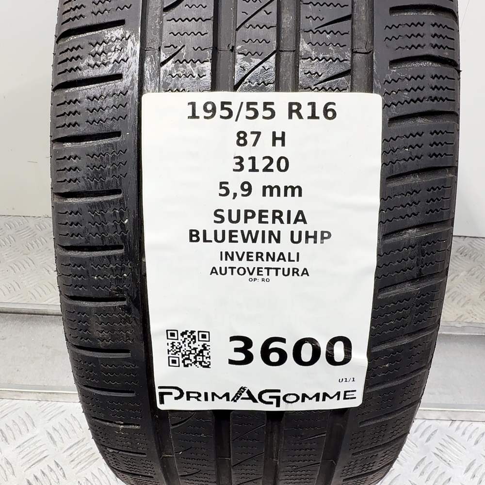 Gomma usata Superia Bluewin Uhp 195/55 R16 87H – foto 03 | Prima Gomme Superia Bluewin Uhp 195/55 R16 87H, dettaglio fotografico 3