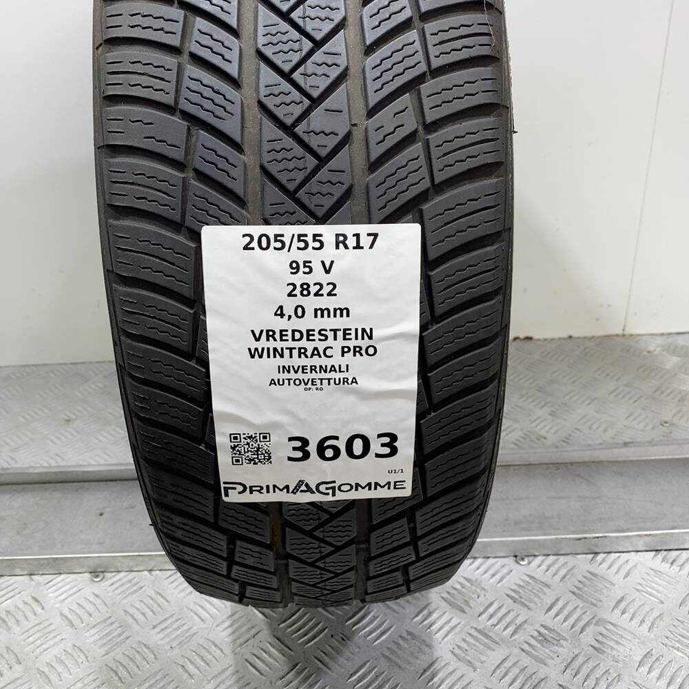 Gomma usata Vredestein Wintrac Pro 205/55 R17 95V – foto 03 | Prima Gomme Vredestein Wintrac Pro 205/55 R17 95V, dettaglio fotografico 3