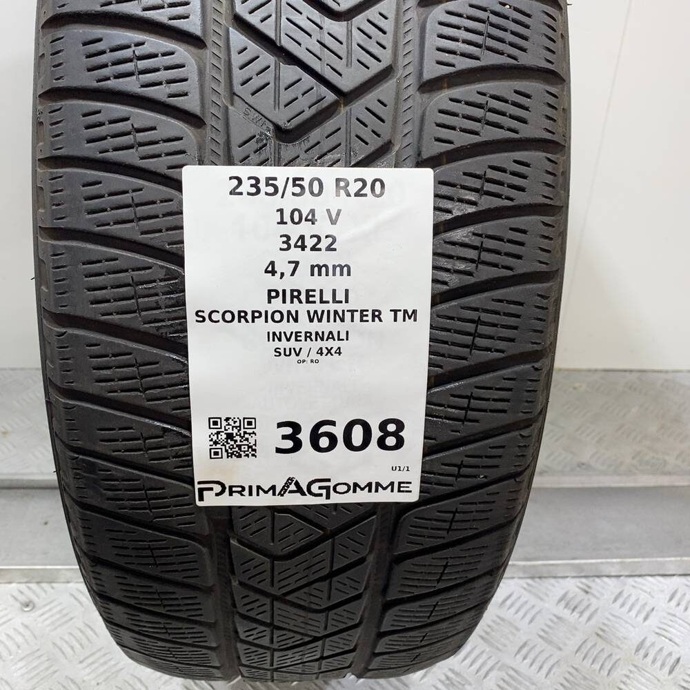 Gomma usata PIRELLI Scorpion Winter TM 235/50 R20 104V – foto 03 | Prima Gomme PIRELLI Scorpion Winter TM 235/50 R20 104V, dettaglio fotografico 3