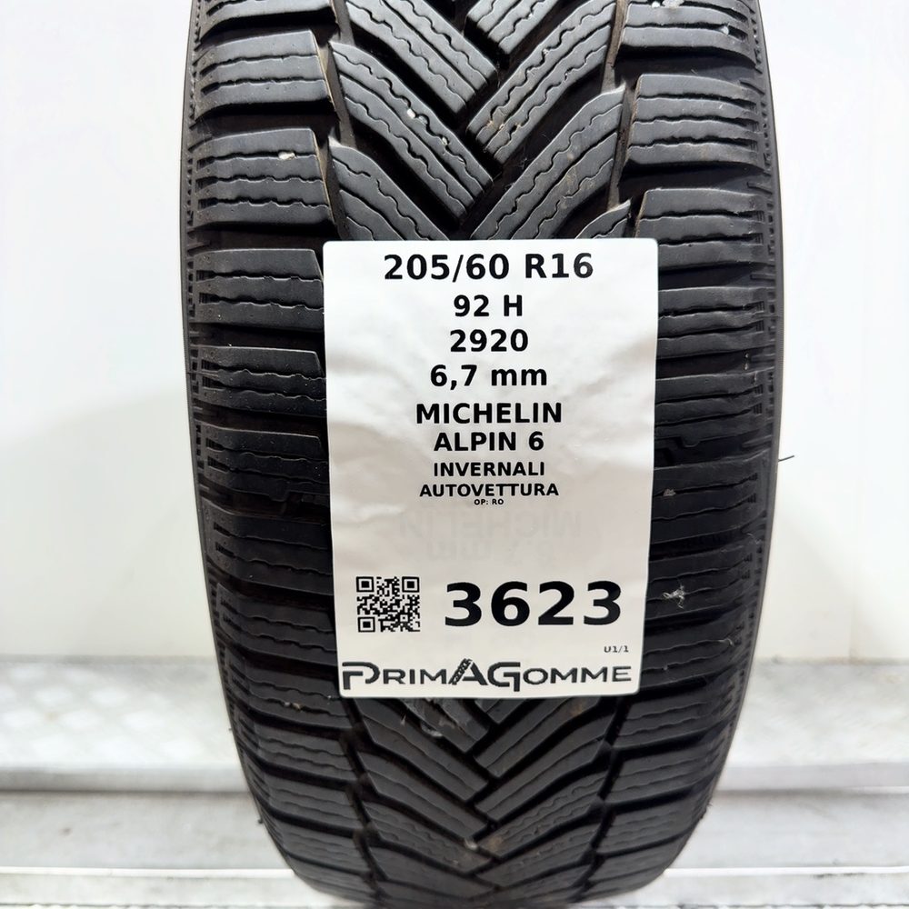 Gomma usata MICHELIN Alpin 6 205/60 R16 92H – foto 03 | Prima Gomme MICHELIN Alpin 6 205/60 R16 92H, dettaglio fotografico 3