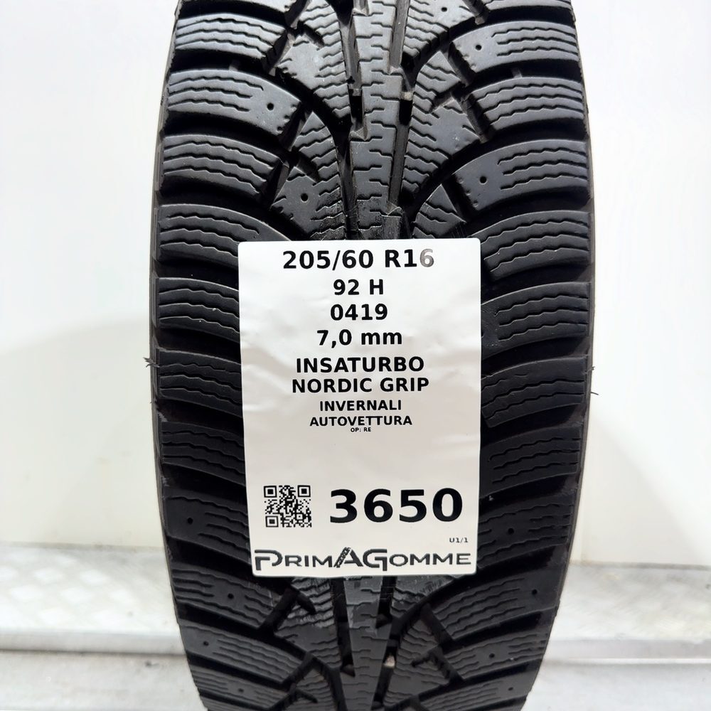 Gomma usata Insaturbo Nordic Grip 205/60 R16 92H – foto 03 | Prima Gomme Insaturbo Nordic Grip 205/60 R16 92H, dettaglio fotografico 3