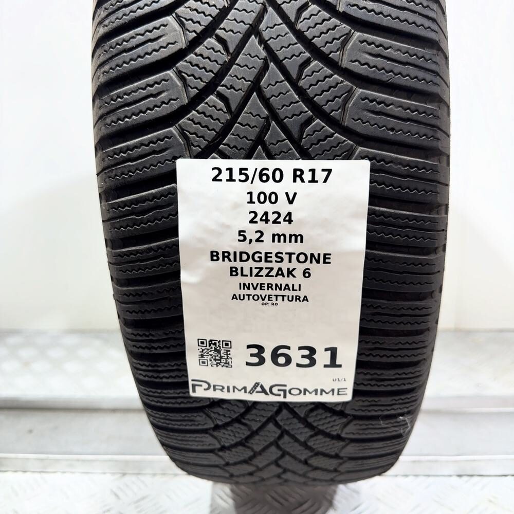 Gomma usata BRIDGESTONE Blizzak 6 215/60 R17 100V – foto 03 | Prima Gomme BRIDGESTONE Blizzak 6 215/60 R17 100V, dettaglio fotografico 3