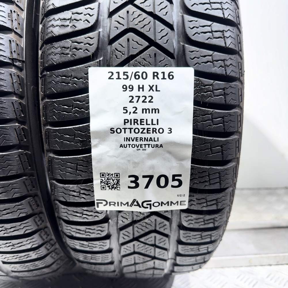 Gomme usate PIRELLI Sottozero 3 215/60 R16 99H – foto 03 | Prima Gomme PIRELLI Sottozero 3 215/60 R16 99H, dettaglio fotografico 3