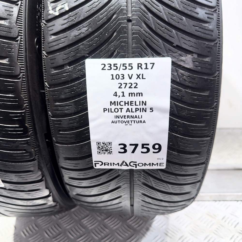 Gomme Usate 235 55 R17 103V XL Michelin Pilot Alpin 5 Invernali | Gomme Usate | PrimaGomme.it MICHELIN Pilot Alpin 5 235/55 R17 103V, dettaglio fotografico 3