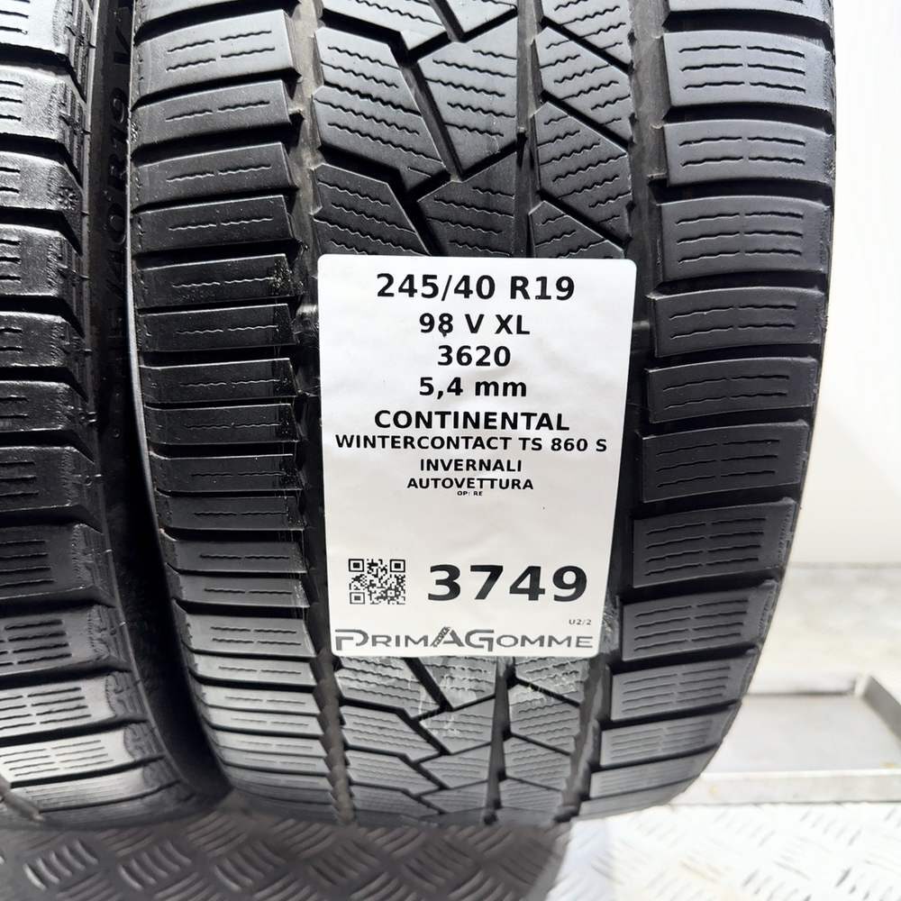 Gomme Usate 245 40 R19 98V XL Continental Wintercontact TS 860 S 77% Invernali | Gomme Usate | PrimaGomme.it CONTINENTAL Wintercontact TS 860 S 245/40 R19 98V, dettaglio fotografico 3