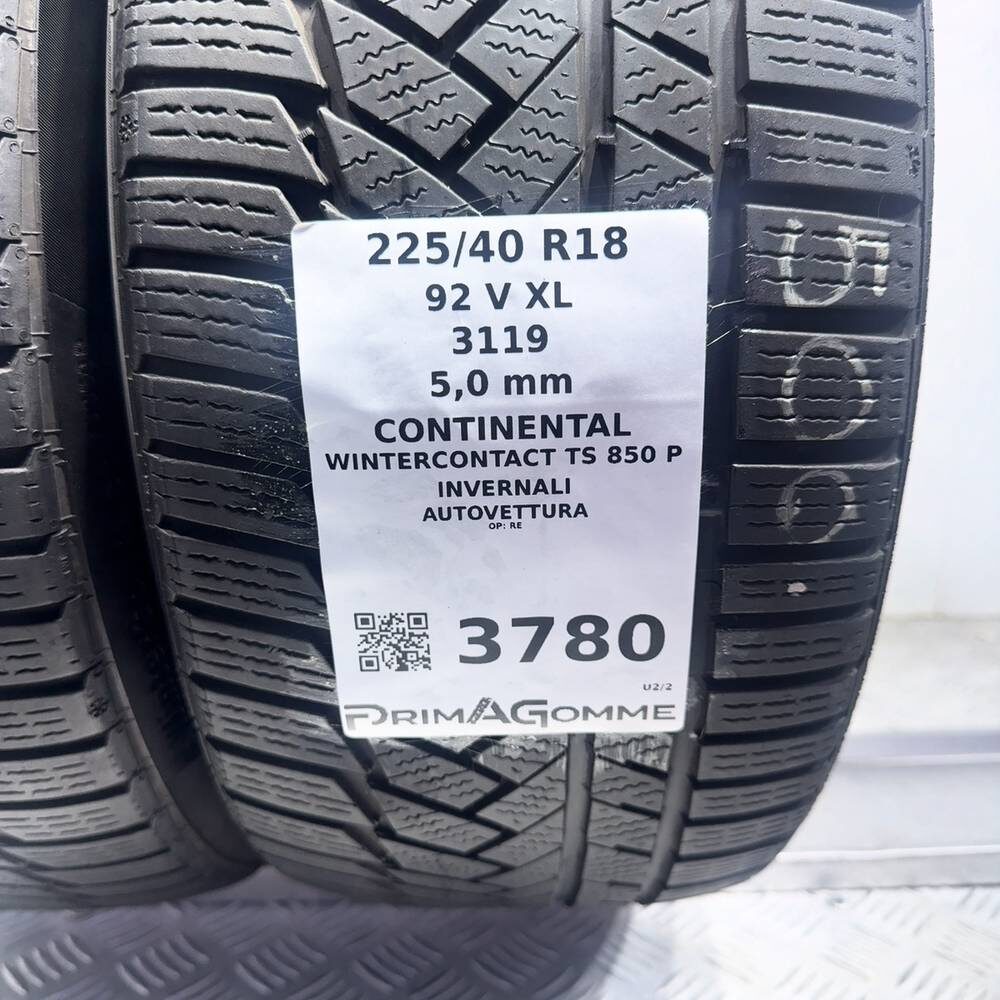 Gomme Usate 225 40 R18 92V XL Continental Wintercontact TS 850 P 71% Invernali | Gomme Usate | PrimaGomme.it CONTINENTAL Wintercontact TS 850 P 225/40 R18 92V, dettaglio fotografico 3