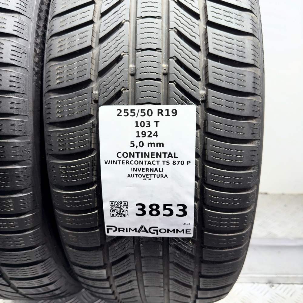 Gomme Usate 255 50 R19 103T Continental Wintercontact TS 870 P 71% Invernali | Gomme Usate | PrimaGomme.it CONTINENTAL Wintercontact TS 870 P 255/50 R19 103T, dettaglio fotografico 3