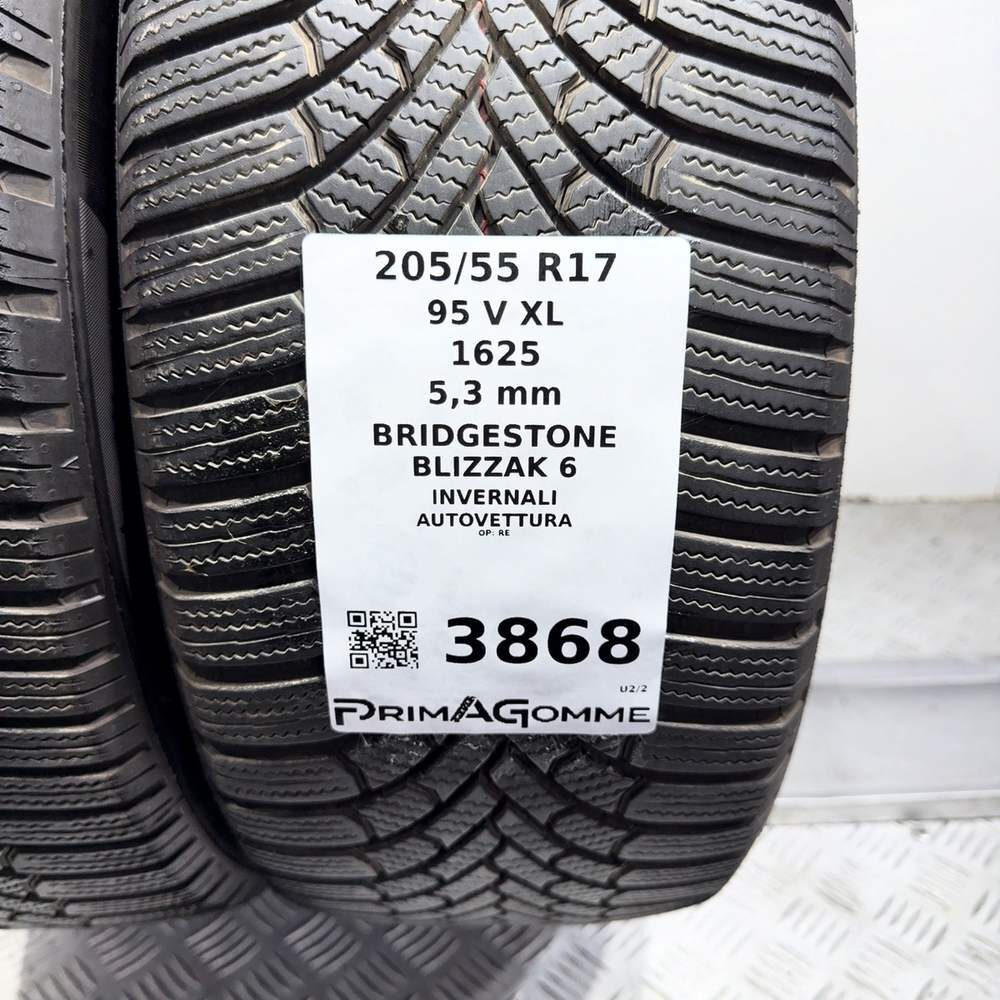 Gomme Usate 205 55 R17 XL 95V Bridgestone Blizzak 6 76% Invernali | Gomme Usate | PrimaGomme.it BRIDGESTONE Blizzak 6 205/55 R17 95V, dettaglio fotografico 3