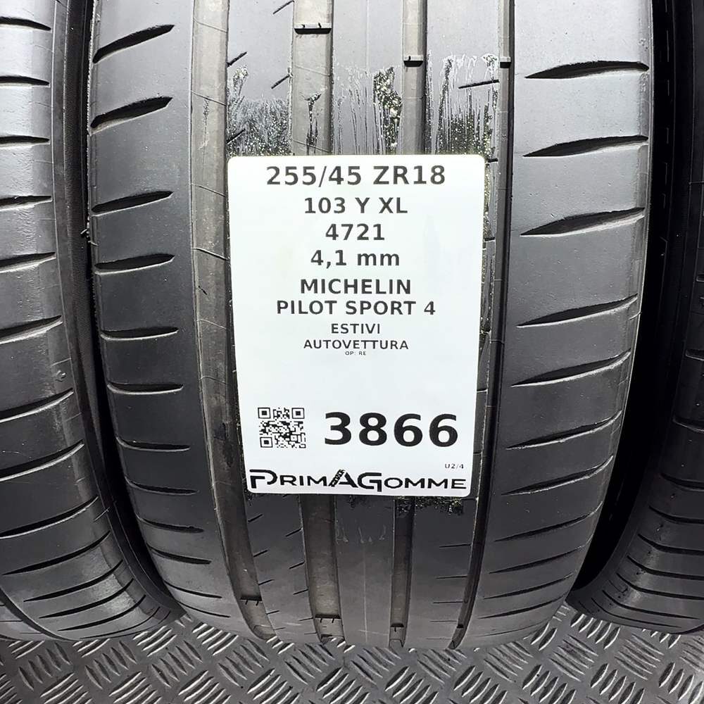 Gomme Usate 255 45 ZR18 XL 103Y Michelin Pilot Sport 4 Estive | Gomme Usate | PrimaGomme.it MICHELIN PILOT SPORT 4 255/45 ZR18 103Y: fino a 300 km/h, dettaglio fotografico 3