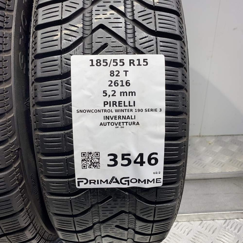 Gomme Usate 185 55 R15 82T Pirelli Snowcontrol Winter 190 Serie 3 74% Invernali | Gomme Usate | PrimaGomme.it PIRELLI Snowcontrol Winter 190 Serie 3 185/55 R15 82T, dettaglio fotografico 3