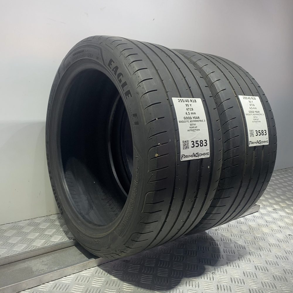 Gomme Usate 255 40 R18 95Y Good Year Eagle F1 Asymmetric 3 RunFlat Estive | Gomme Usate | PrimaGomme.it GOOD YEAR EAGLE F1 ASYMMETRIC 3 255/40 R18 95Y: fino a 300 km/h, dettaglio fotografico 4