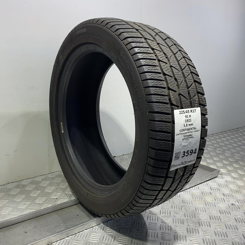 Gomma usata CONTINENTAL Contiwintercontact TS830 P 225/45 R17 91H – foto 04 | Prima Gomme CONTINENTAL Contiwintercontact TS830 P 225/45 R17 91H, dettaglio fotografico 4